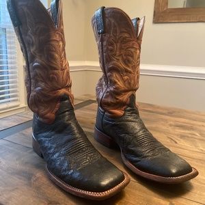 Justin Smooth Ostrich Boots